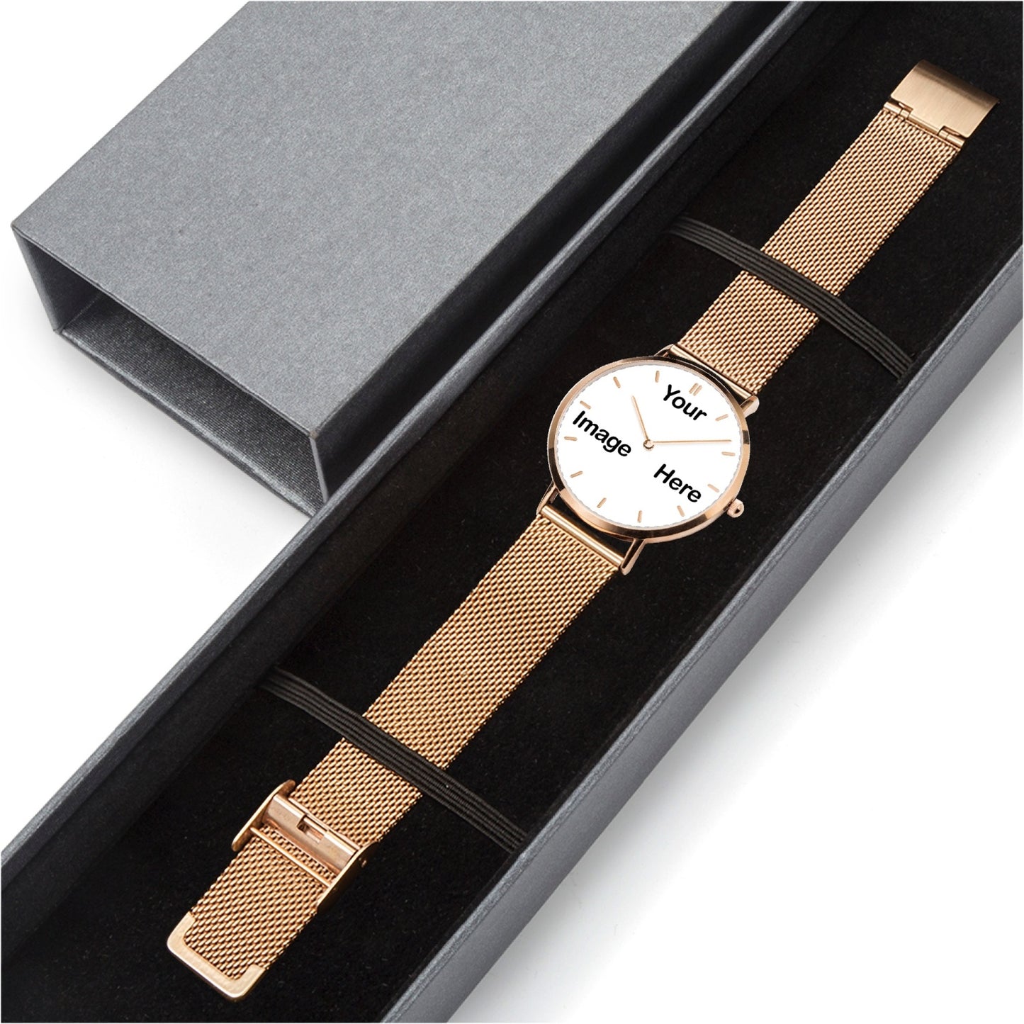 Personalized Photo Fashion Ultra-thin Stainless Steel Quartz Watch (With Indicators)