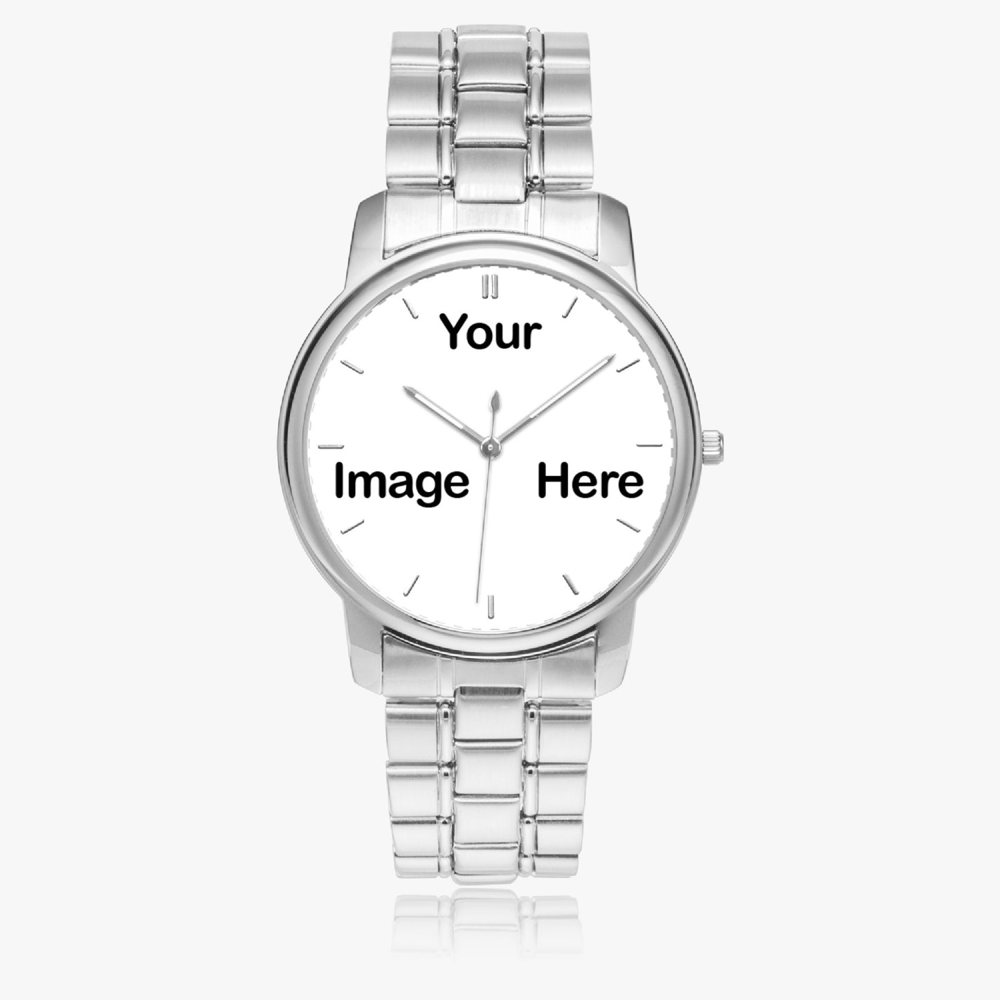 Personalized Photo Folding Clasp Type Stainless Steel Quartz Watch (With Indicators)