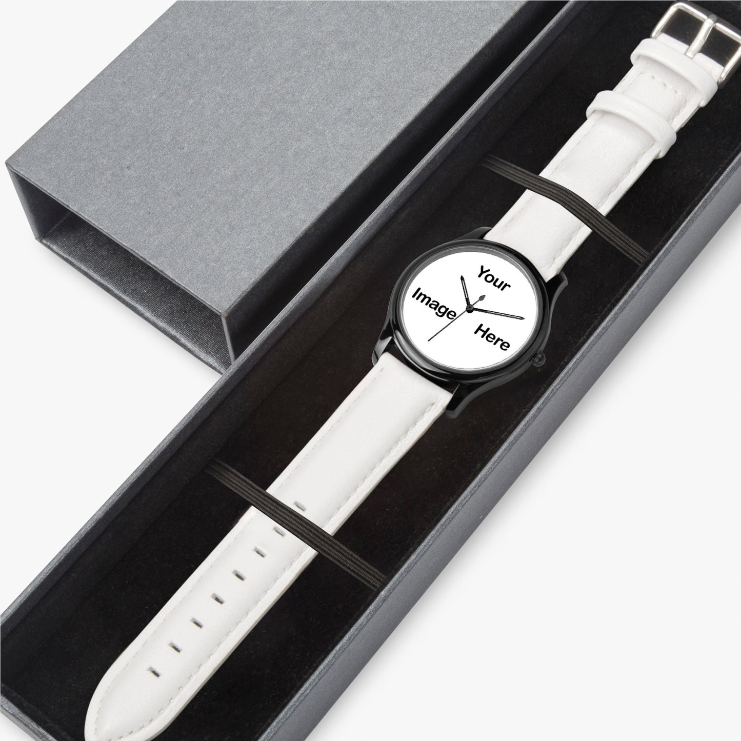 Personalized Photo Black Type Classic Quartz Watch
