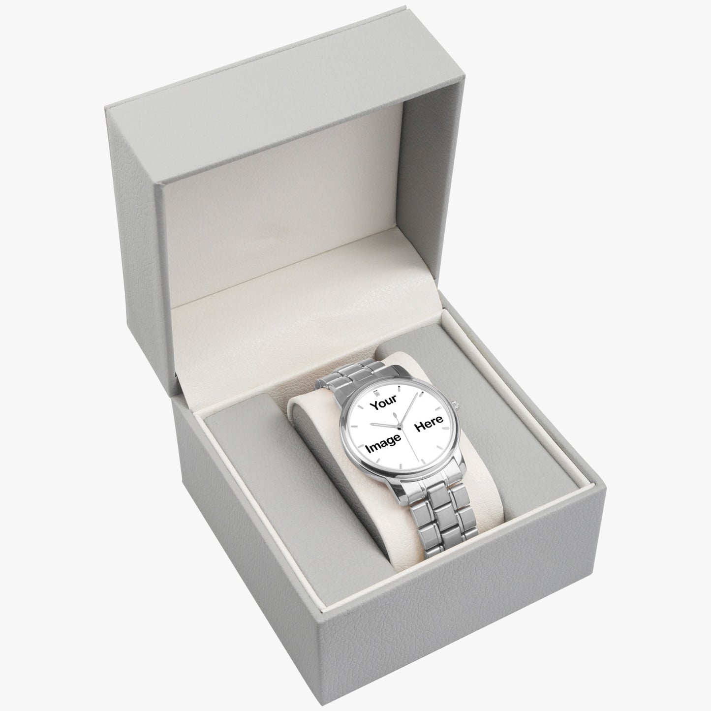 Personalized Photo Folding Clasp Type Stainless Steel Quartz Watch (With Indicators)