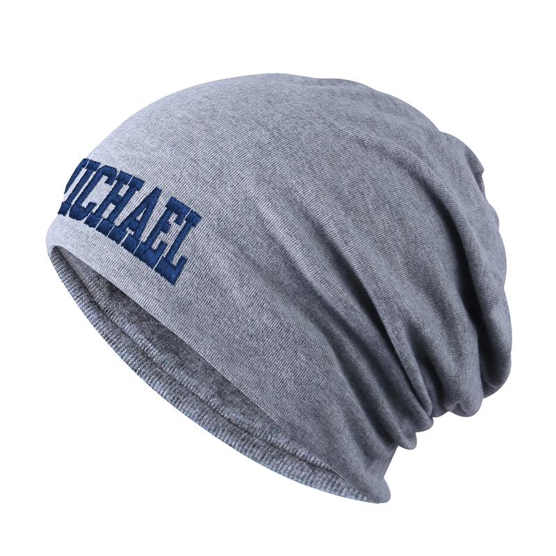 Personalized Cloth Embroidery Beanie Hat - Custom Text