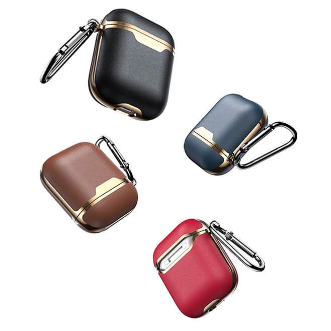 Personalized Electroplated Leather Airpod Case - Monogram