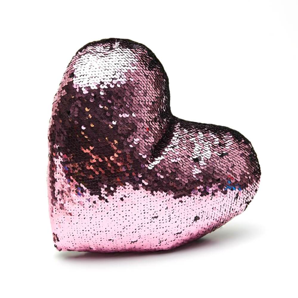 Personalized Heart Sequin Pillow w/ Insert