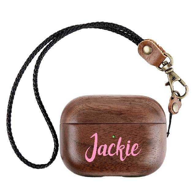 Personalized Genuine Wood Airpod Pro Case