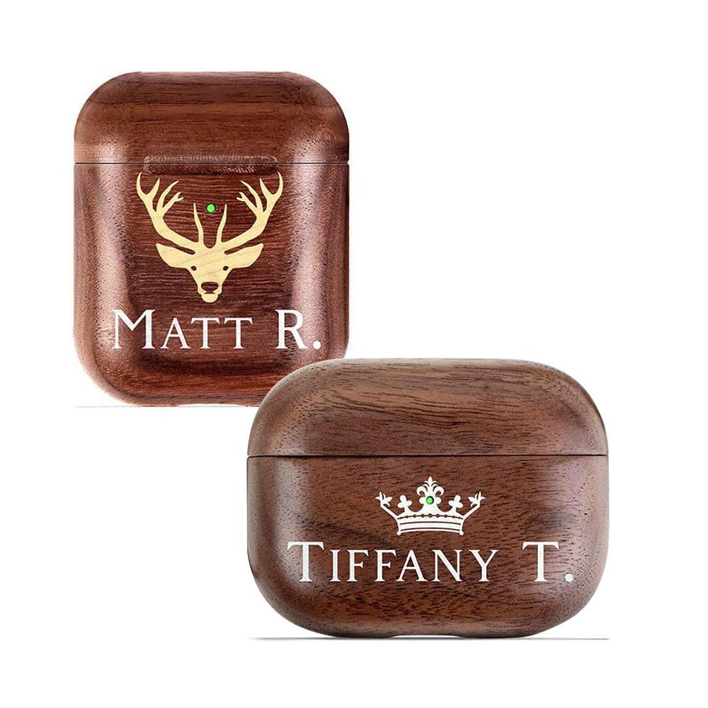 Personalized Genuine Wood Airpod Case