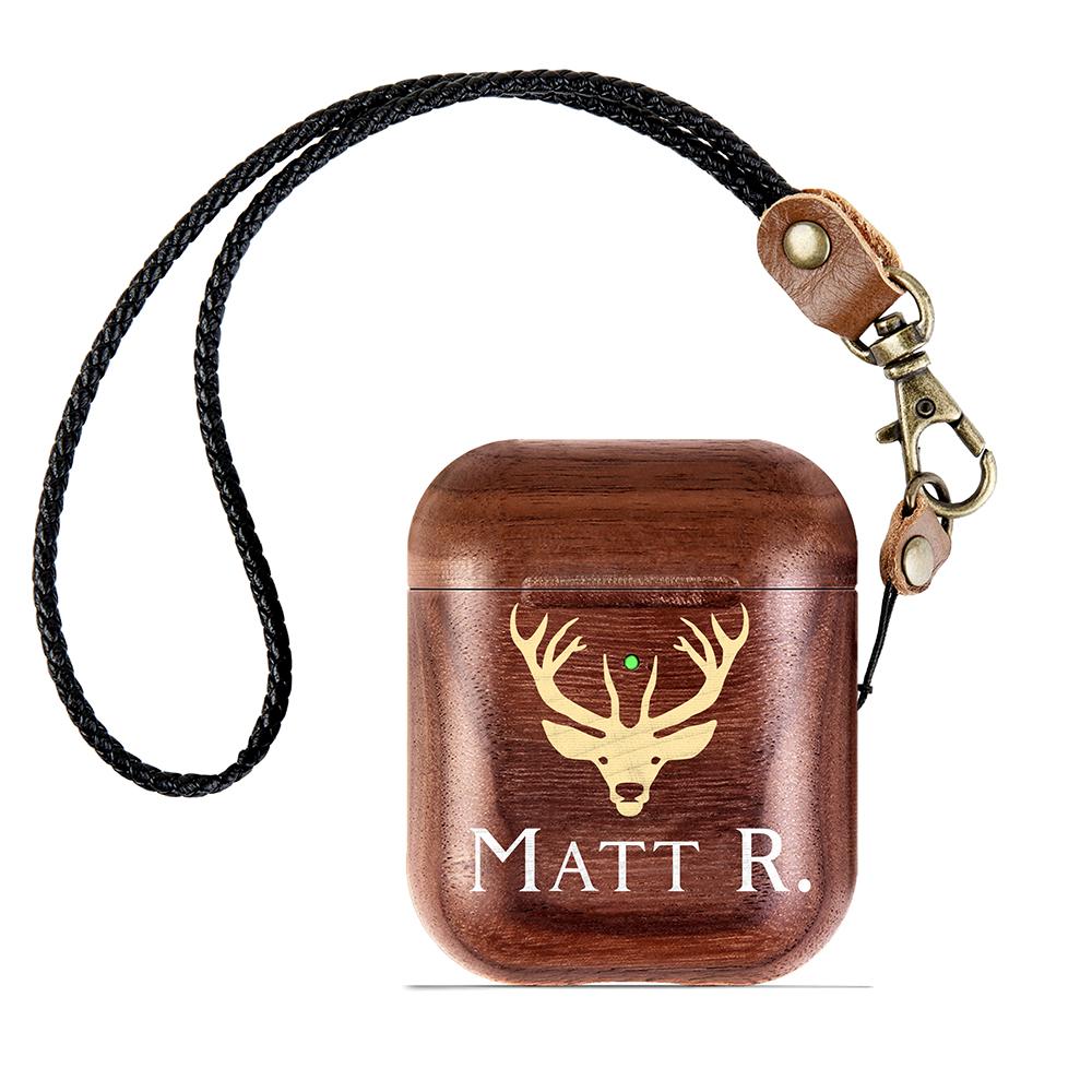 Personalized Genuine Wood Airpod Case