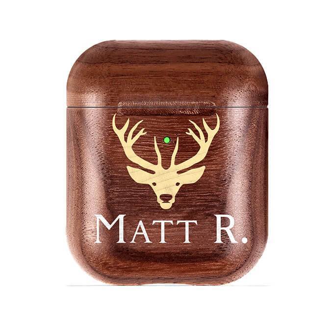 Personalized Genuine Wood Airpod Case