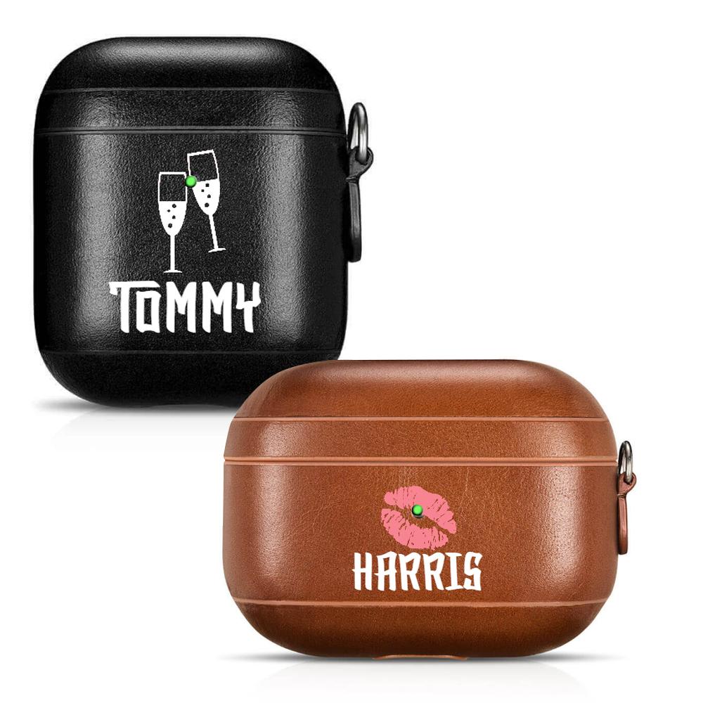 Personalized Genuine Leather Airpod Case - Valentine's Edition