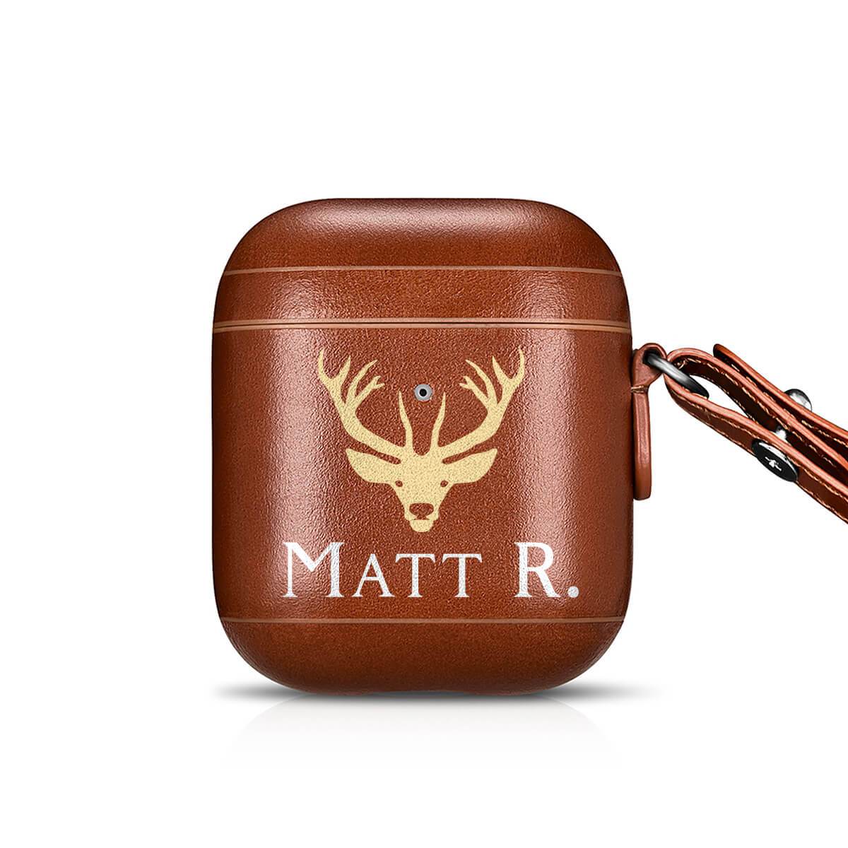 Personalized Genuine Leather Airpod Case - Valentine's Edition