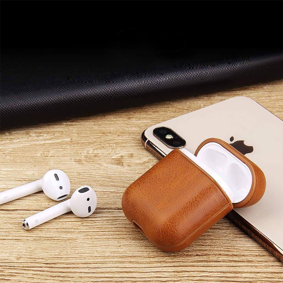 Personalized Faux Leather Airpod Case
