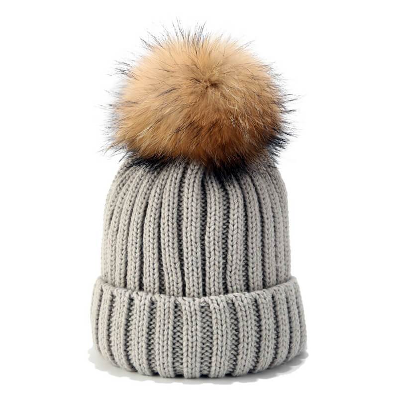Personalized Pompom Embroidery Beanie Hat - Custom Text