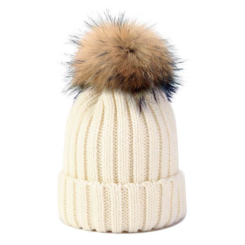 Personalized Pompom Embroidery Beanie Hat - Custom Text