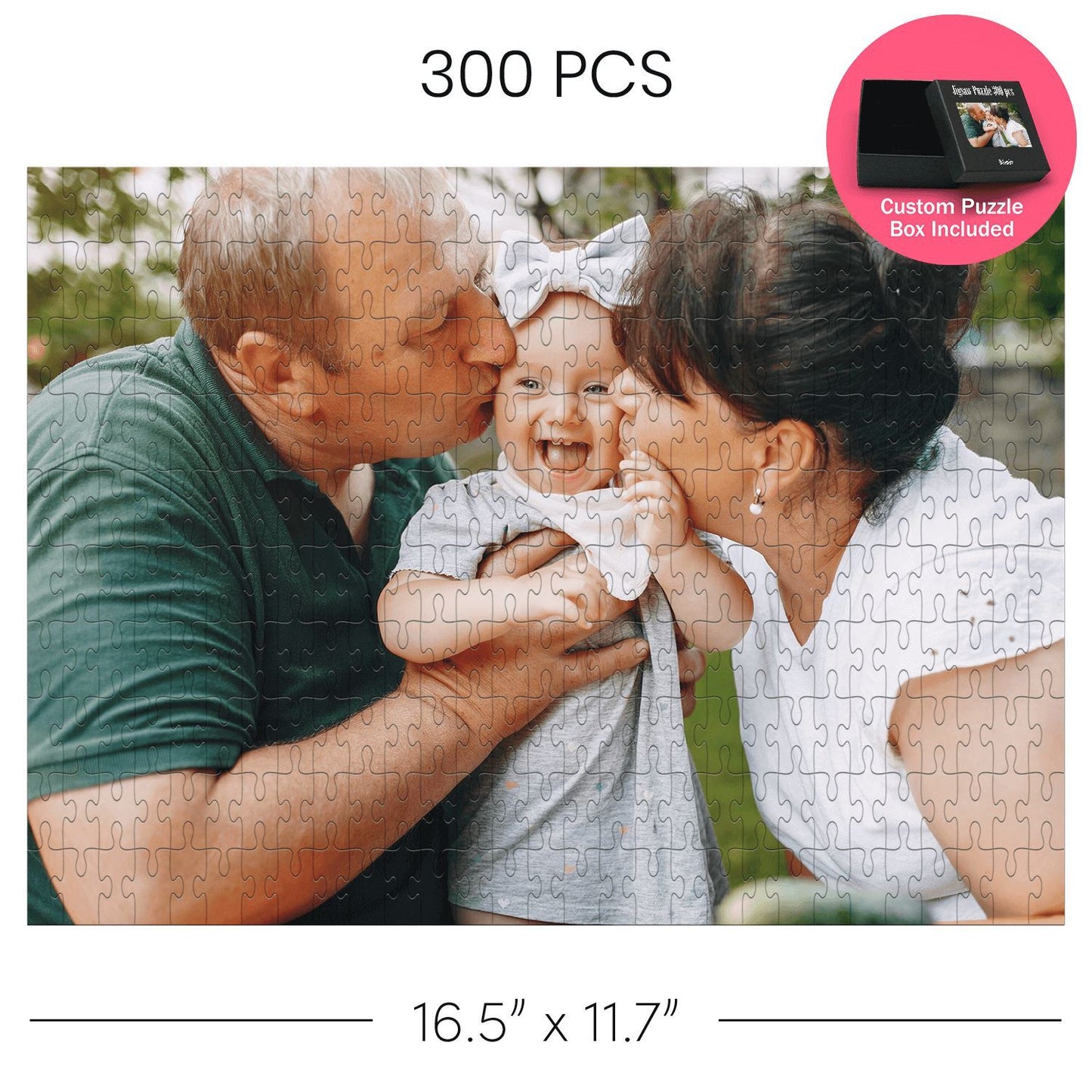 Personalized Rectangle Jigsaw Puzzle 300 pcs Custom Box