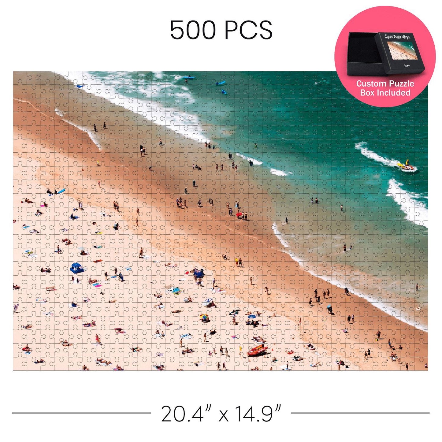 Personalized Rectangle Jigsaw Puzzle 500 pcs Custom Box