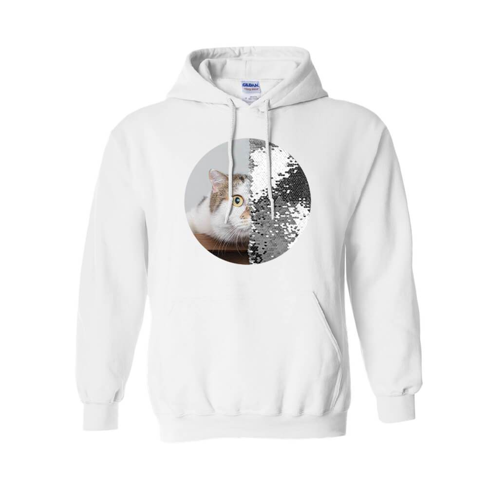 Personalized Unisex Sequin Hoodie (Circle)