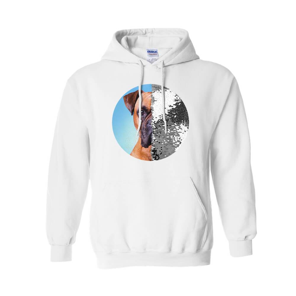Personalized Unisex Sequin Hoodie (Circle)