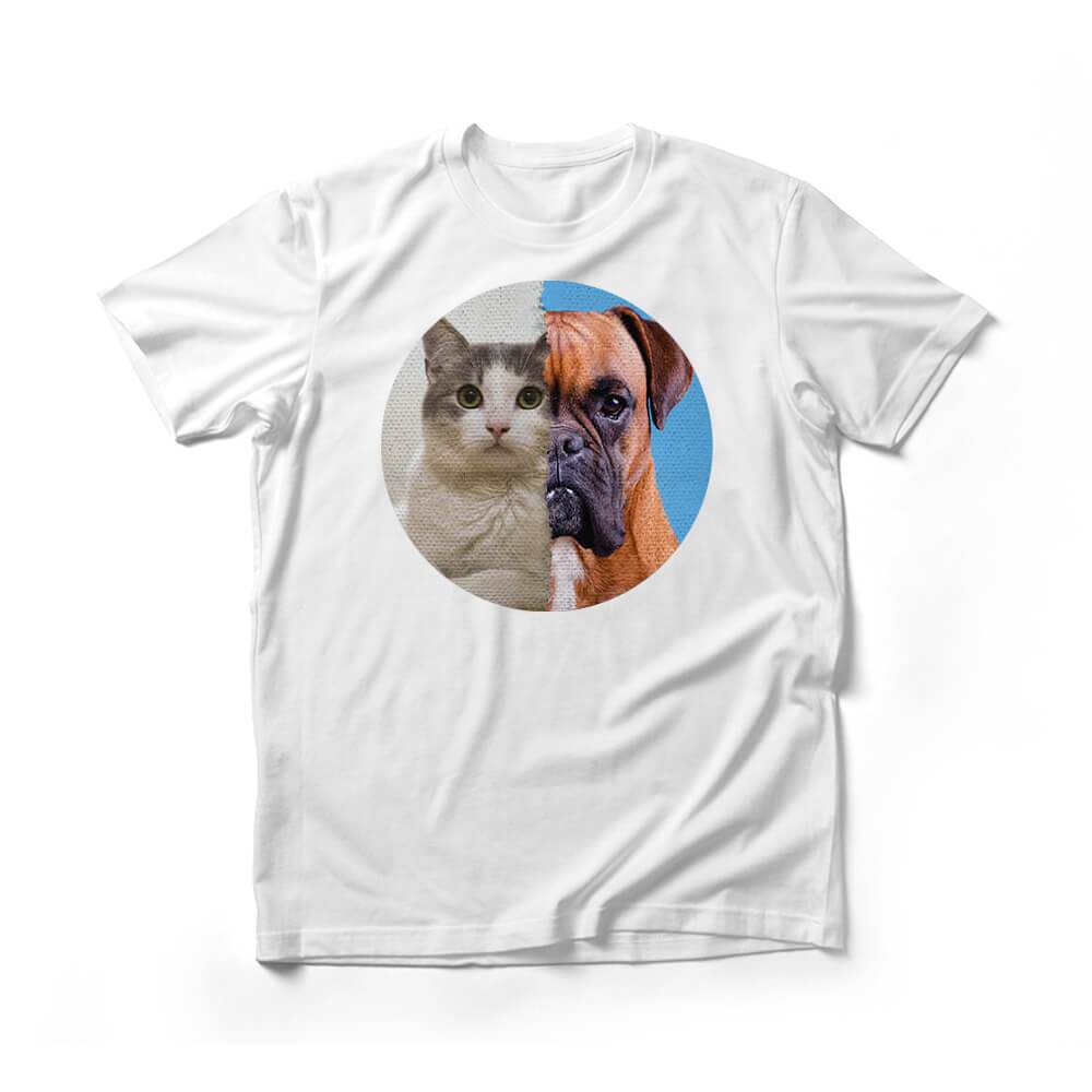 Personalized Sequin Men T-Shirts (Double Sided - Double Print)
