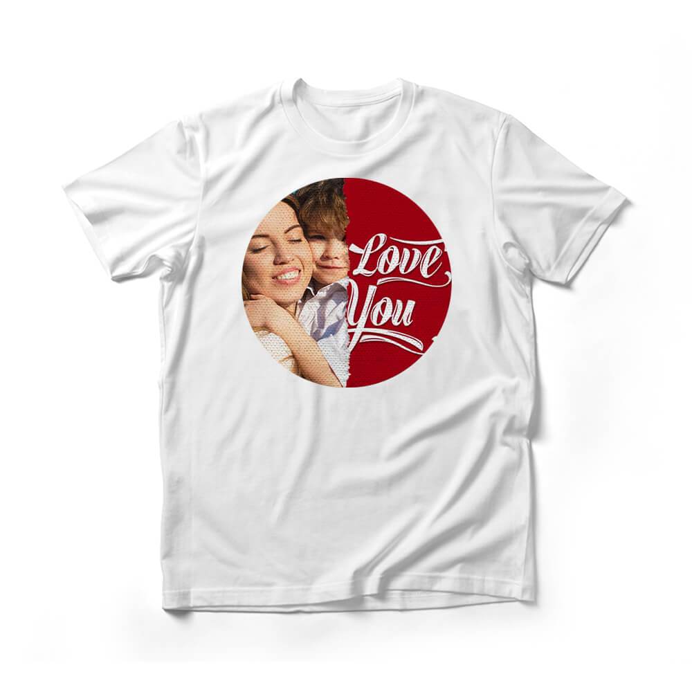 Personalized Sequin Men T-Shirts (Double Sided - Double Print)