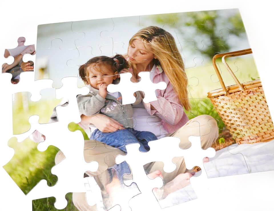 Personalized Square Jigsaw Puzzle 25 pcs Custom Box