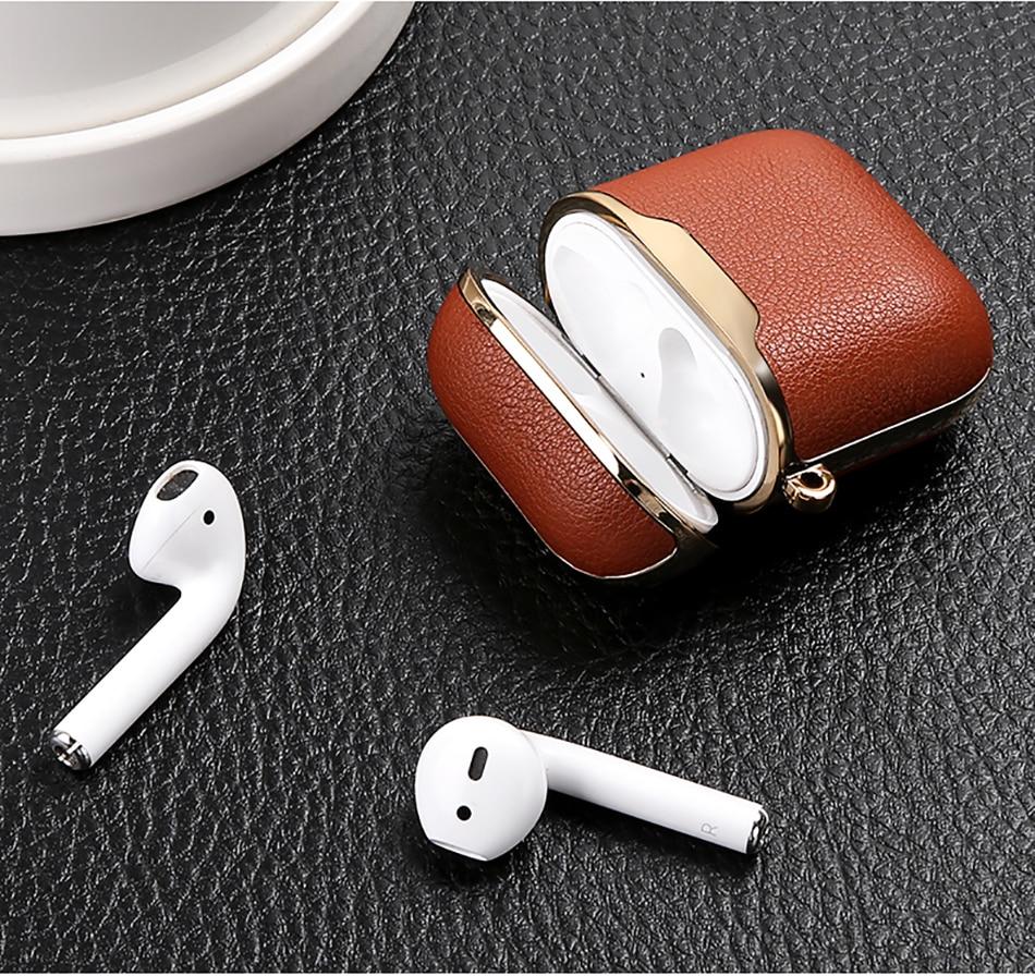 Personalzed Photo Electroplated Leather Airpod Case