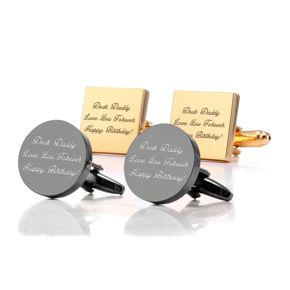 Personalized Stainless Steel Cufflinks Set