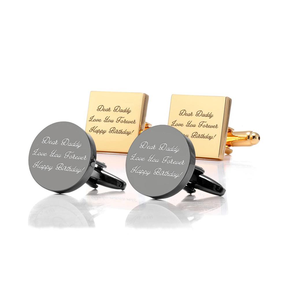 Personalized Stainless Steel Cufflinks Set