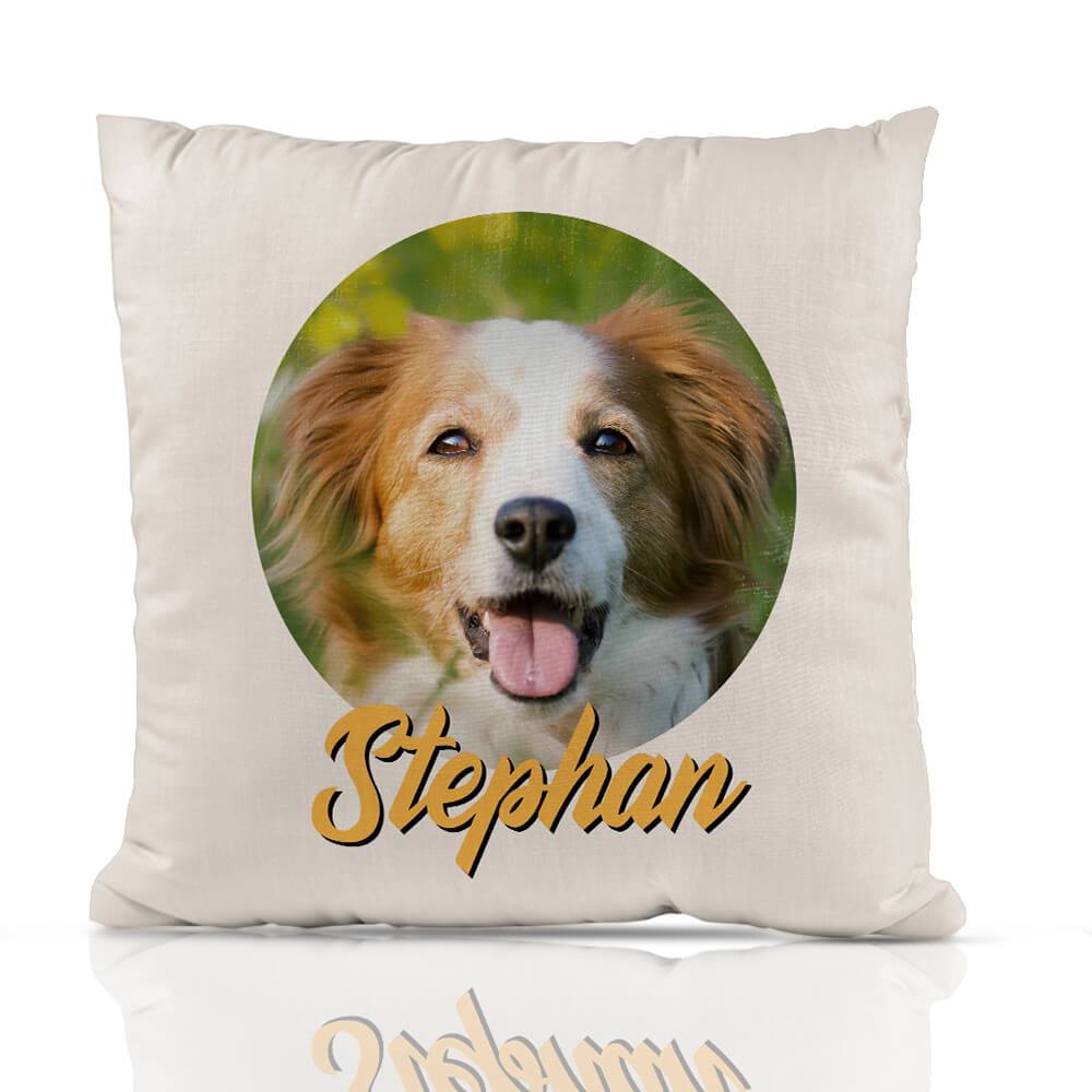 Personalized Pet Portrait Linen Pillow & Insert
