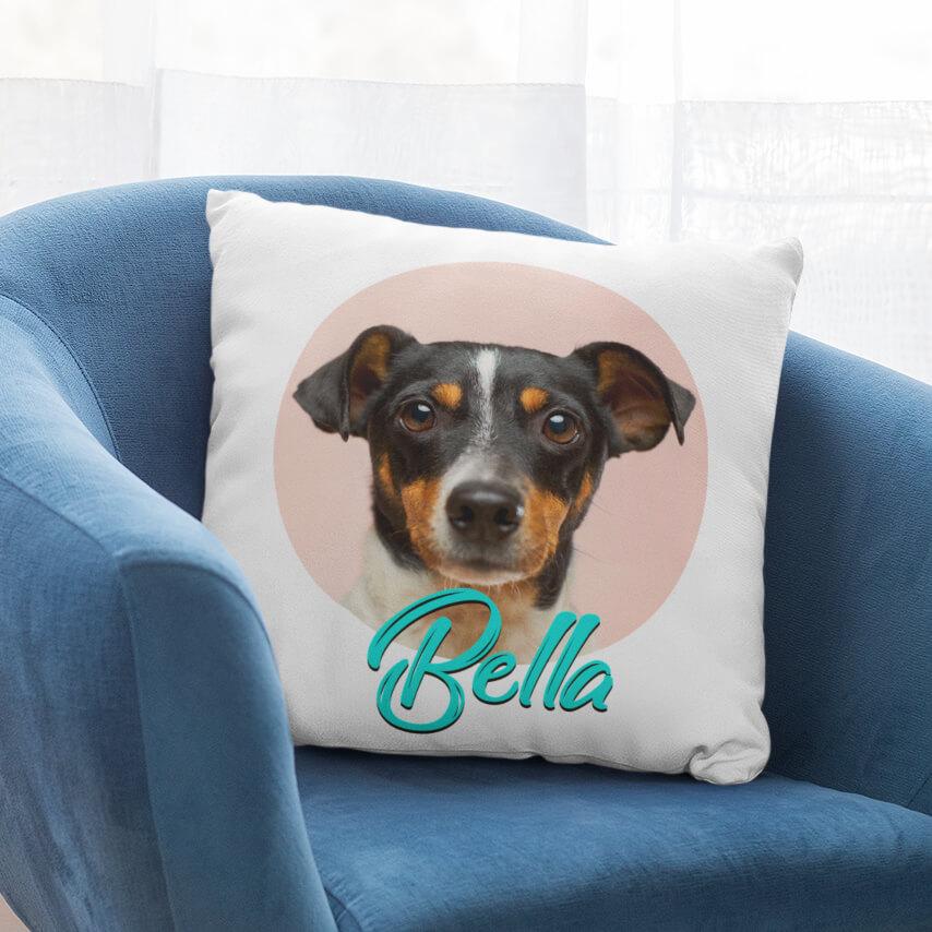 Personalized Pet Portrait Linen Pillow & Insert
