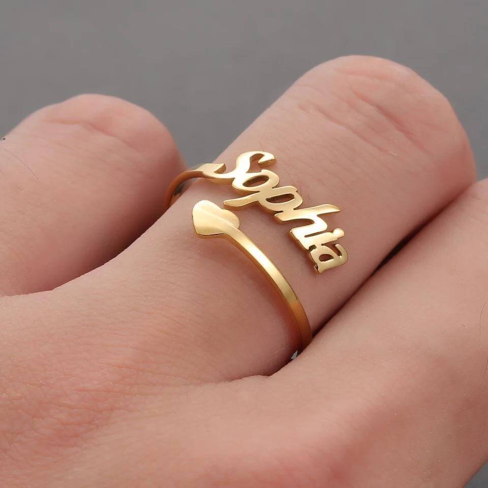 Name Heart Ring