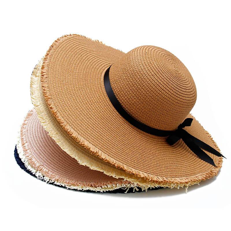 Custom Embroidery Floppy Beach Hat - Threaded Edges