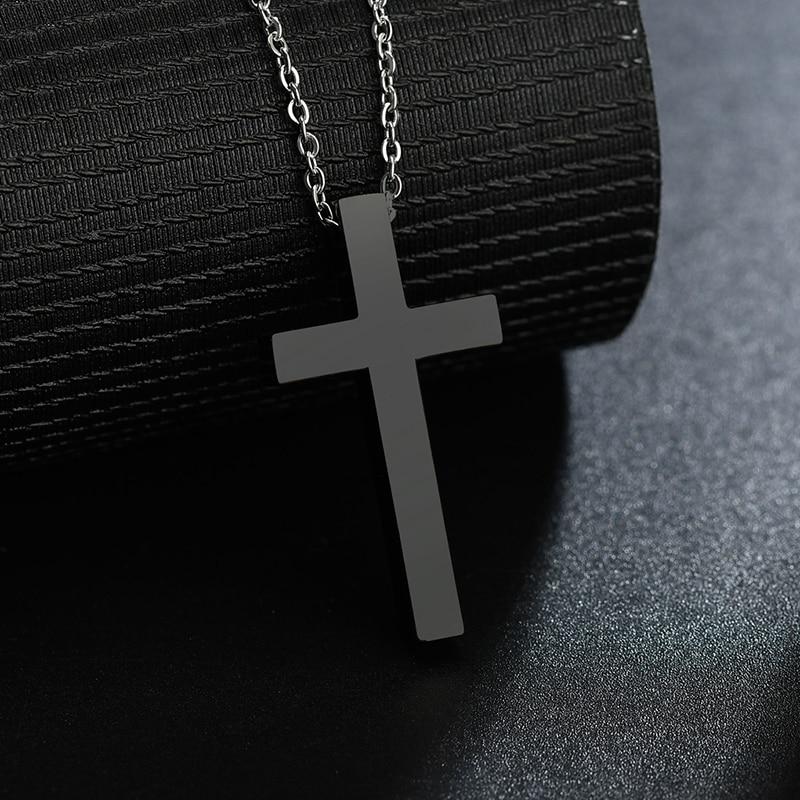 Engraved Christian Cross Necklace