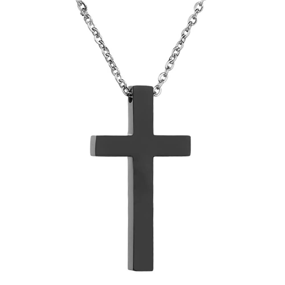 Engraved Christian Cross Necklace