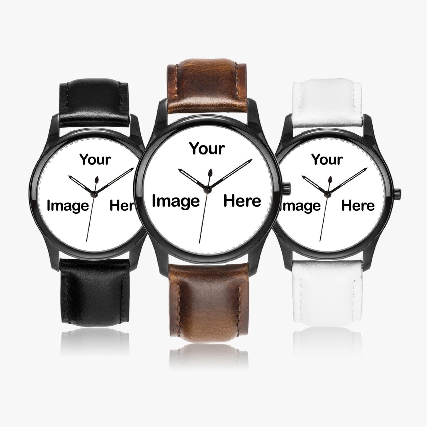 Personalized Photo Black Type Classic Quartz Watch