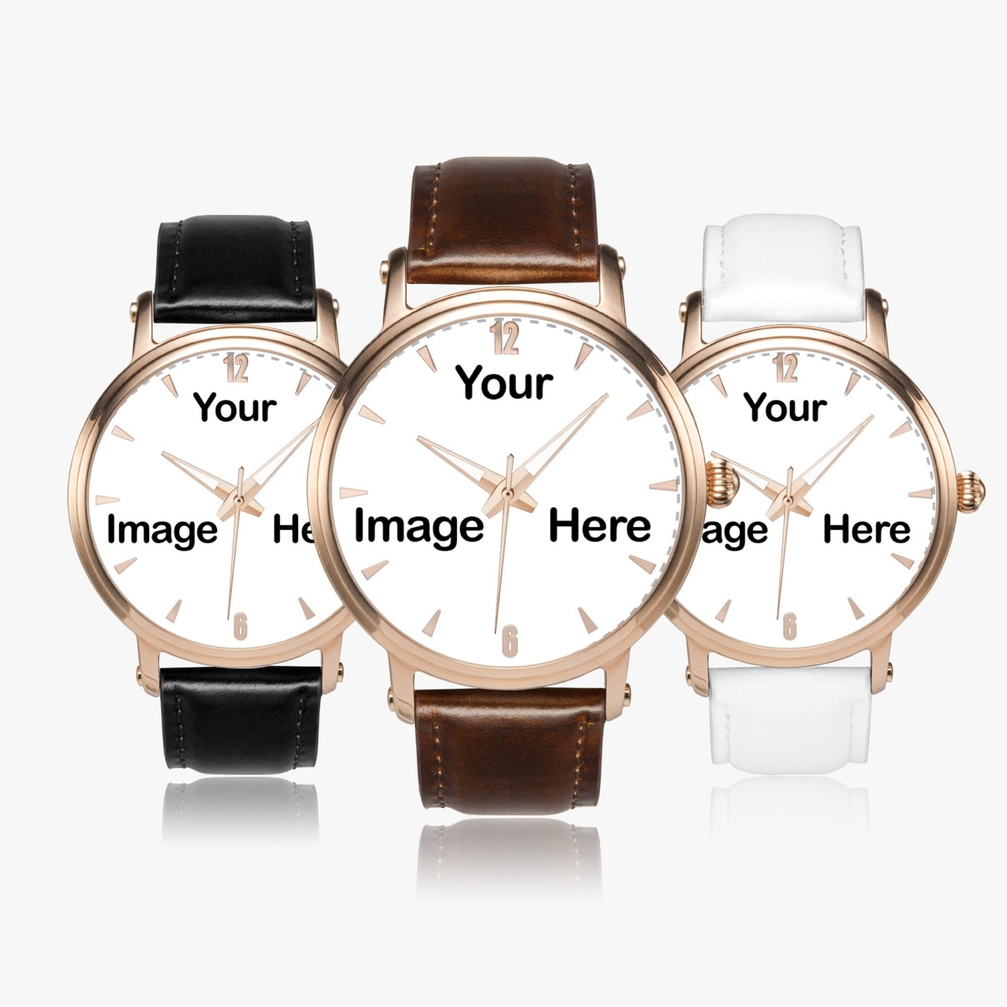 Personalized Photo 46mm Unisex Automatic Watch (Rose Gold)
