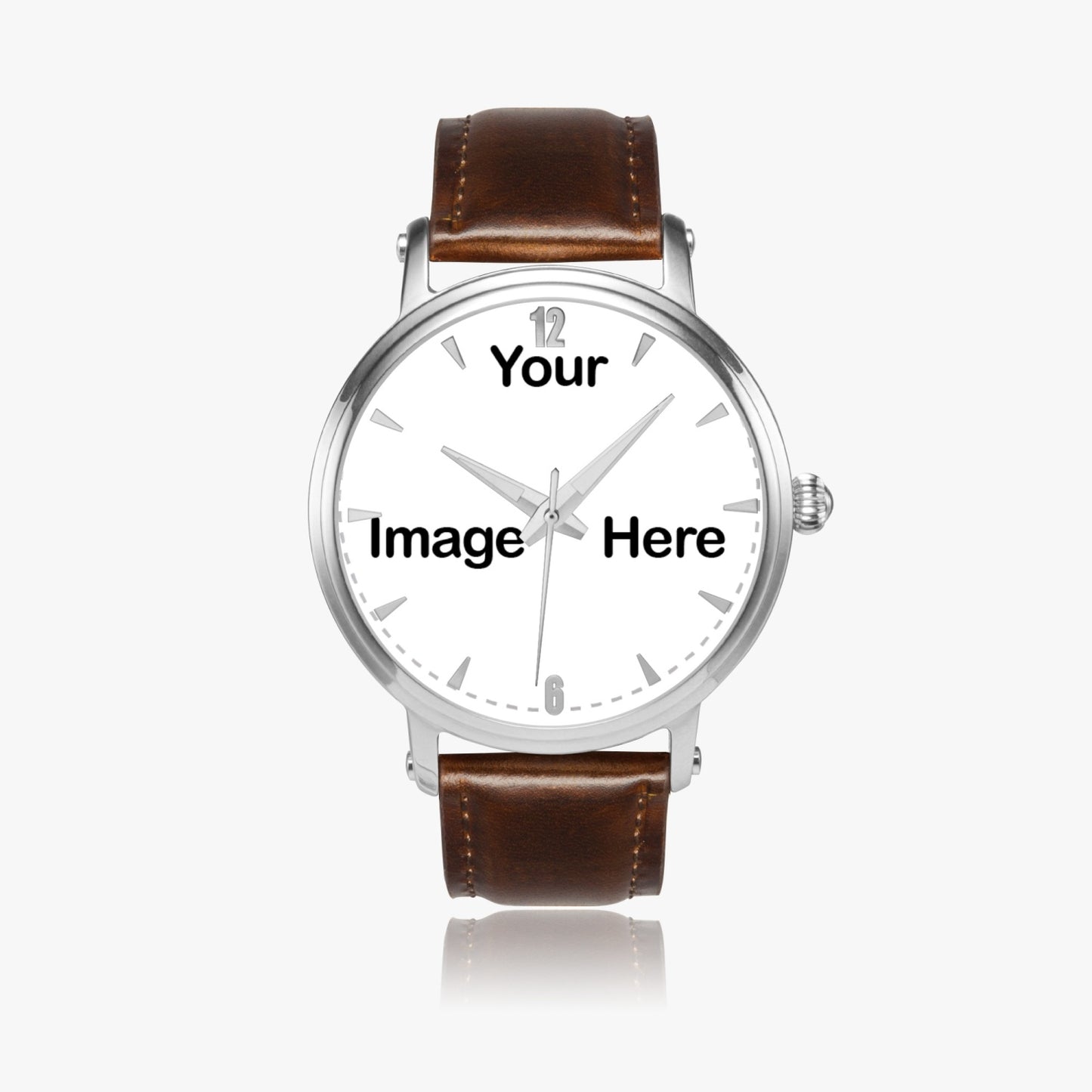 Personalized Photo 46mm Unisex Automatic Watch (Silver)