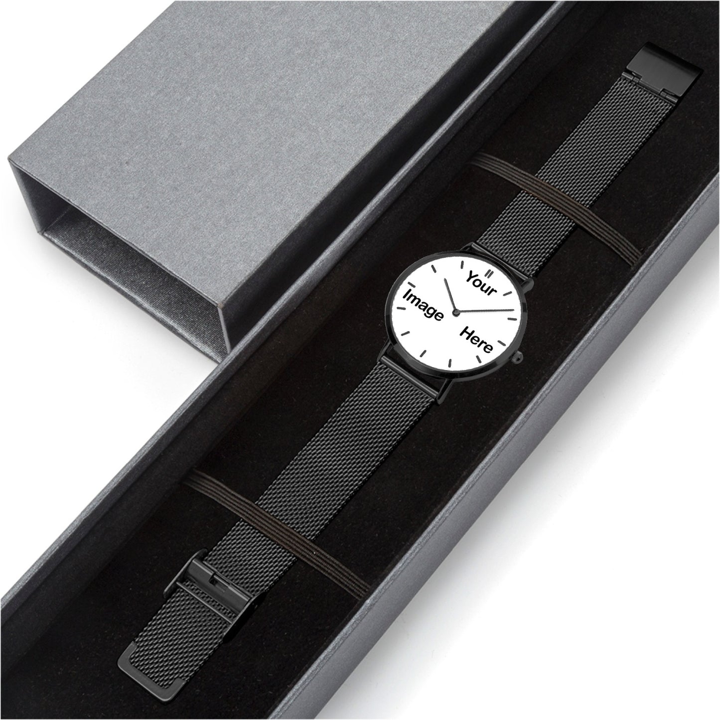 Personalized Photo Fashion Ultra-thin Stainless Steel Quartz Watch (With Indicators)