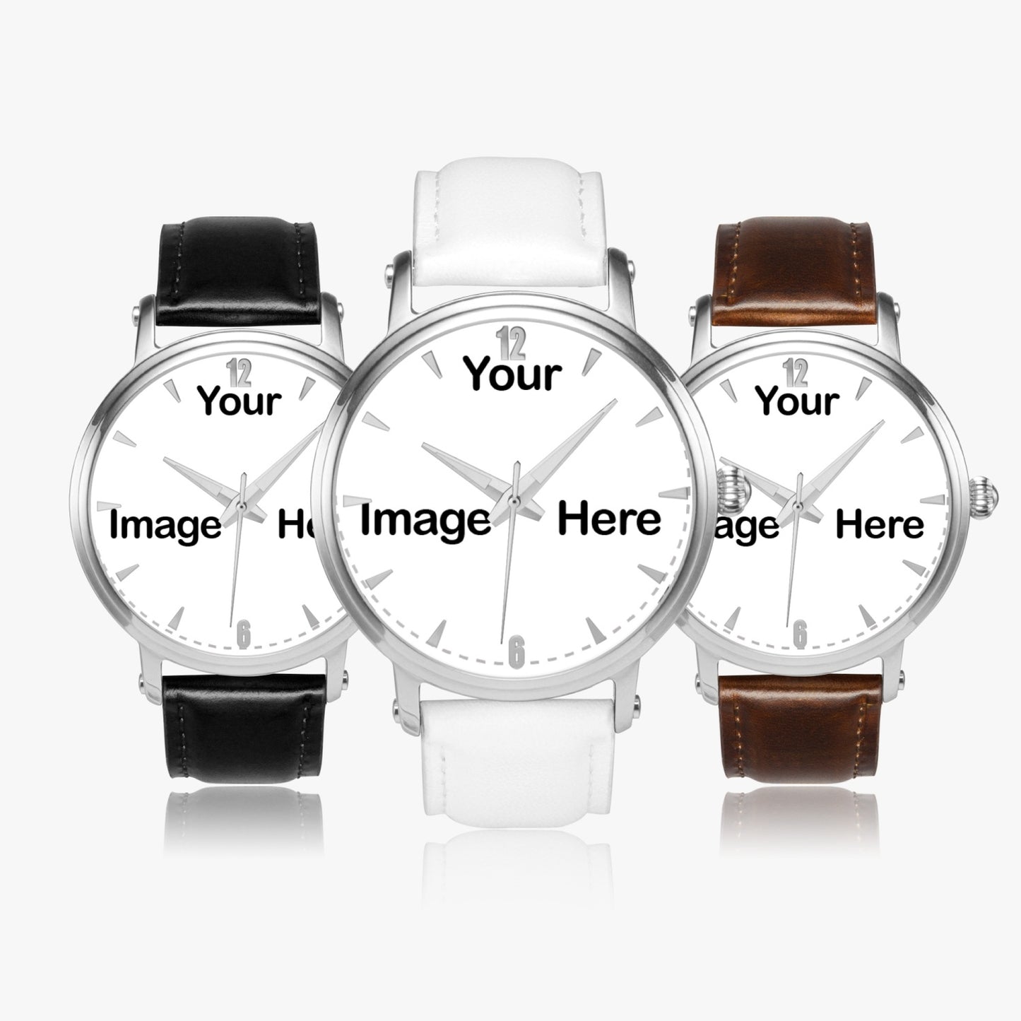 Personalized Photo 46mm Unisex Automatic Watch (Silver)