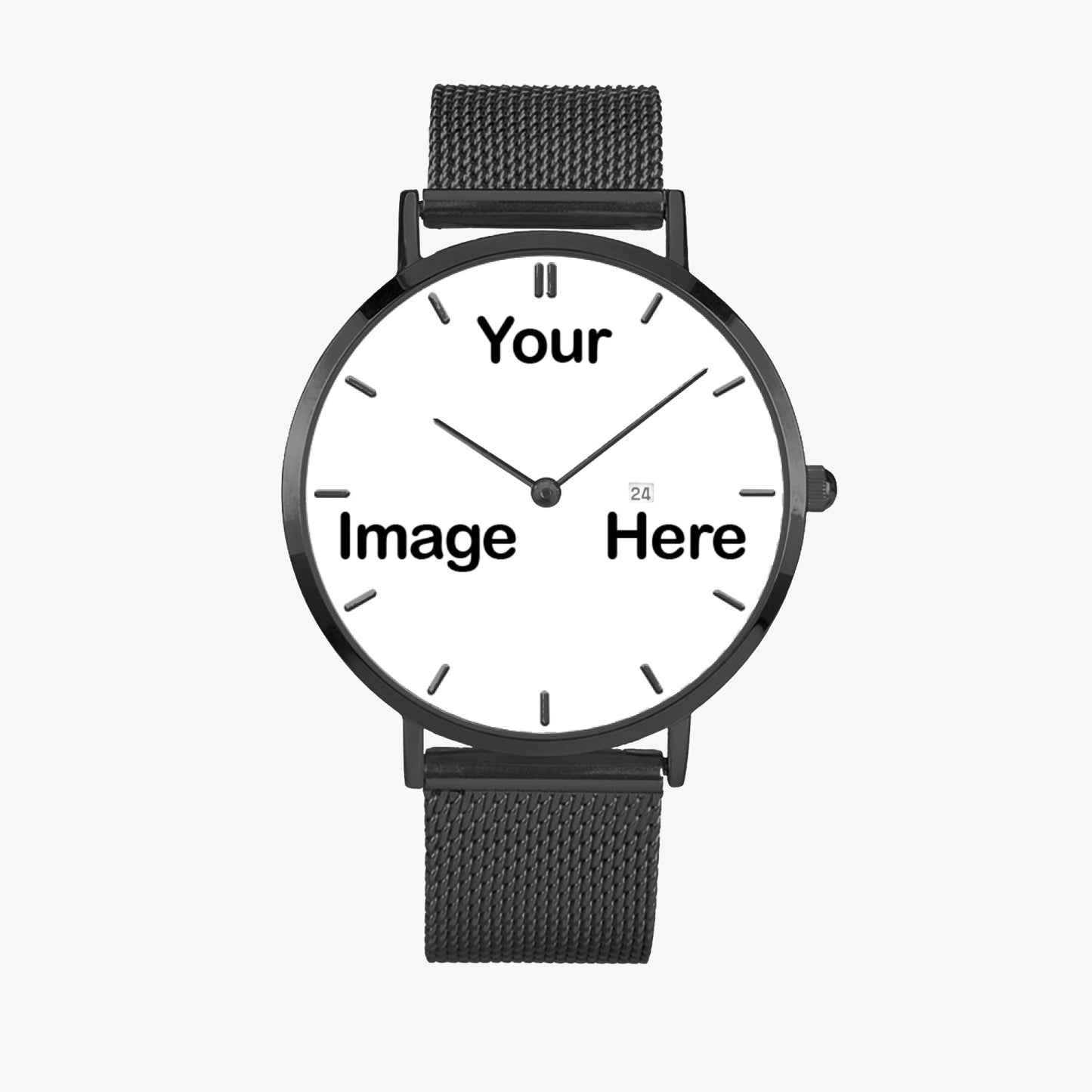 Personalized Photo Stainless Steel Perpetual Calendar Quartz Watch (With Indicators)