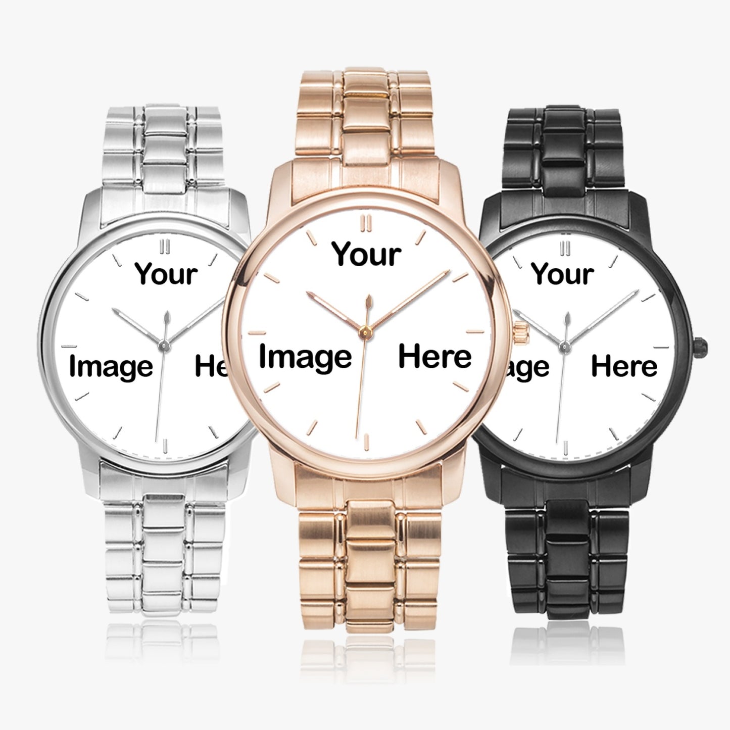 Personalized Photo Folding Clasp Type Stainless Steel Quartz Watch (With Indicators)