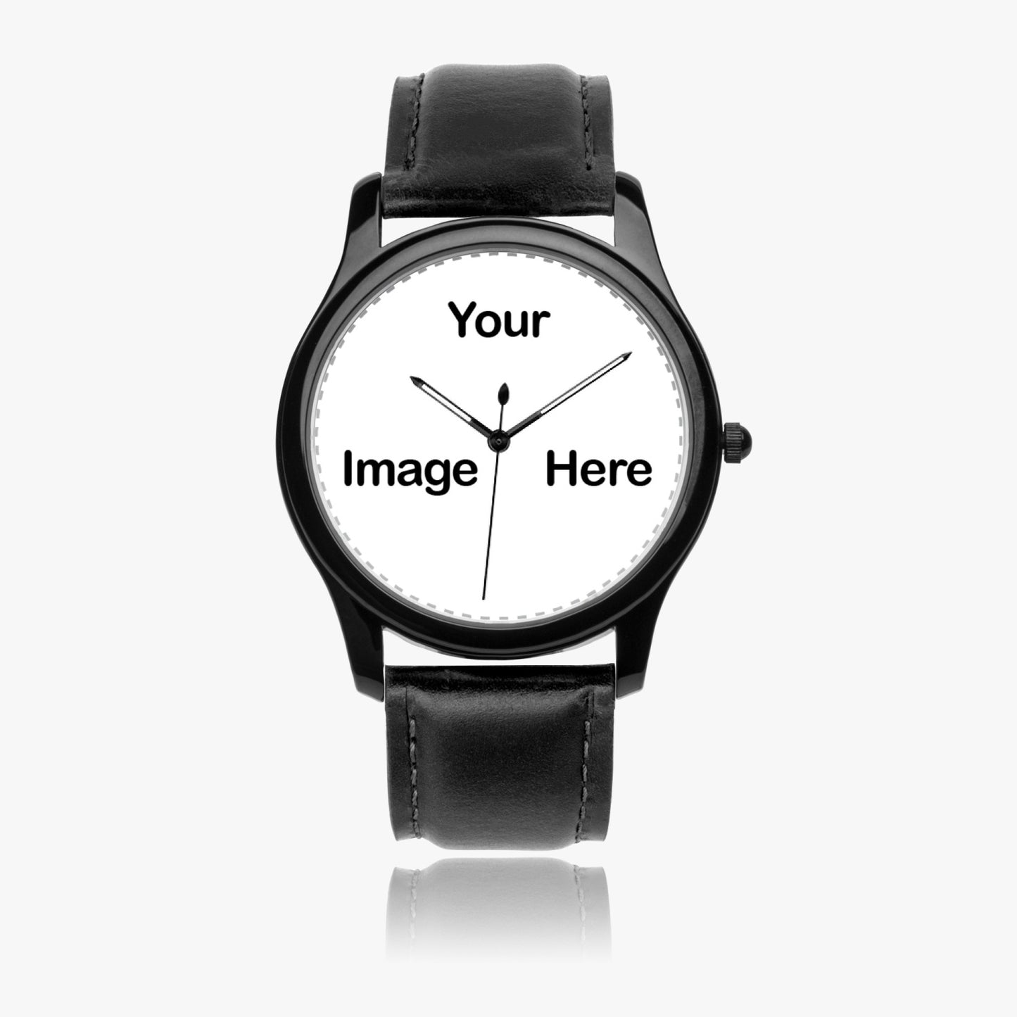 Personalized Photo Black Type Classic Quartz Watch