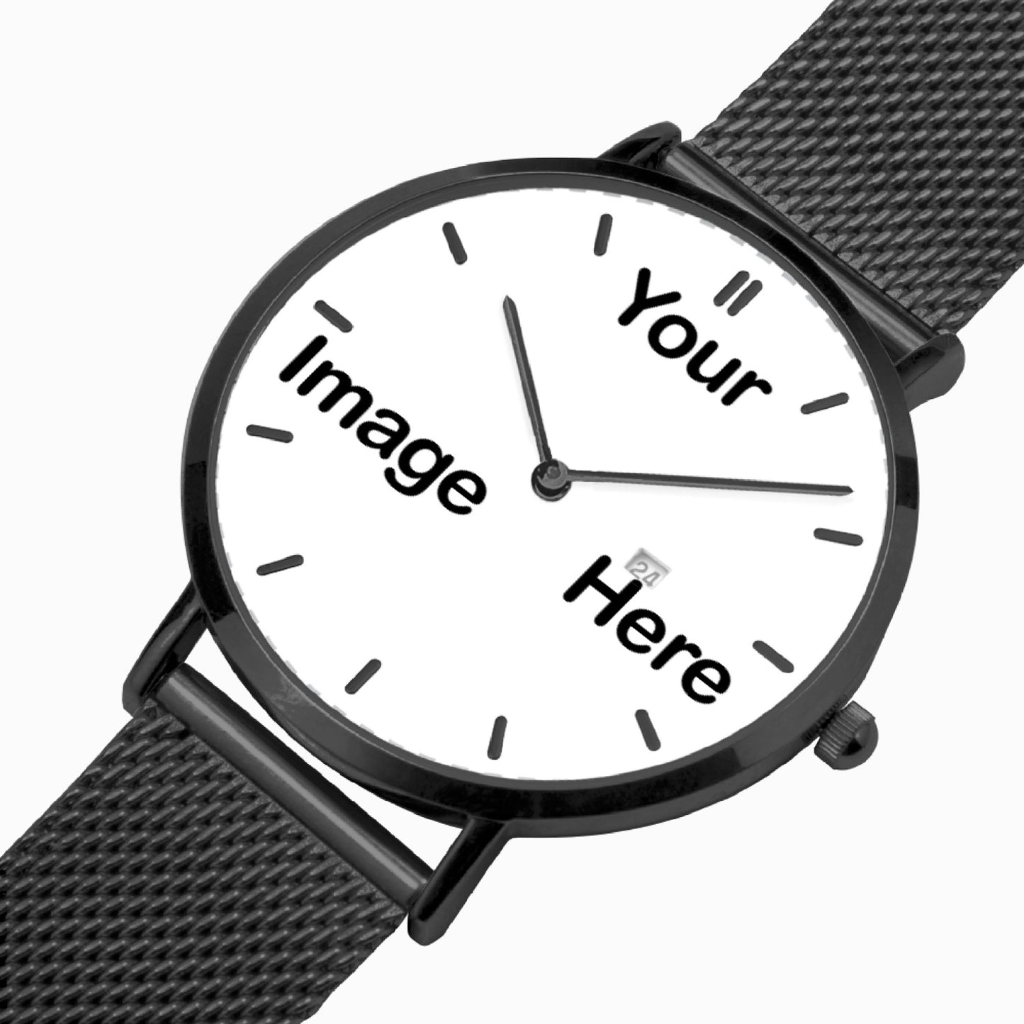 Personalized Photo Stainless Steel Perpetual Calendar Quartz Watch (With Indicators)