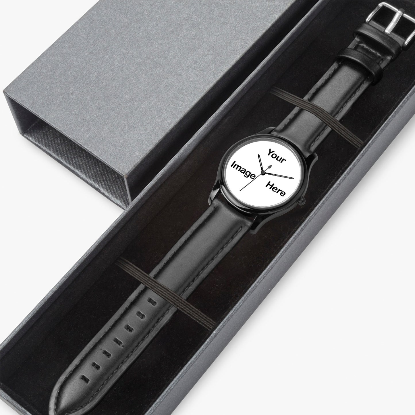 Personalized Photo Black Type Classic Quartz Watch