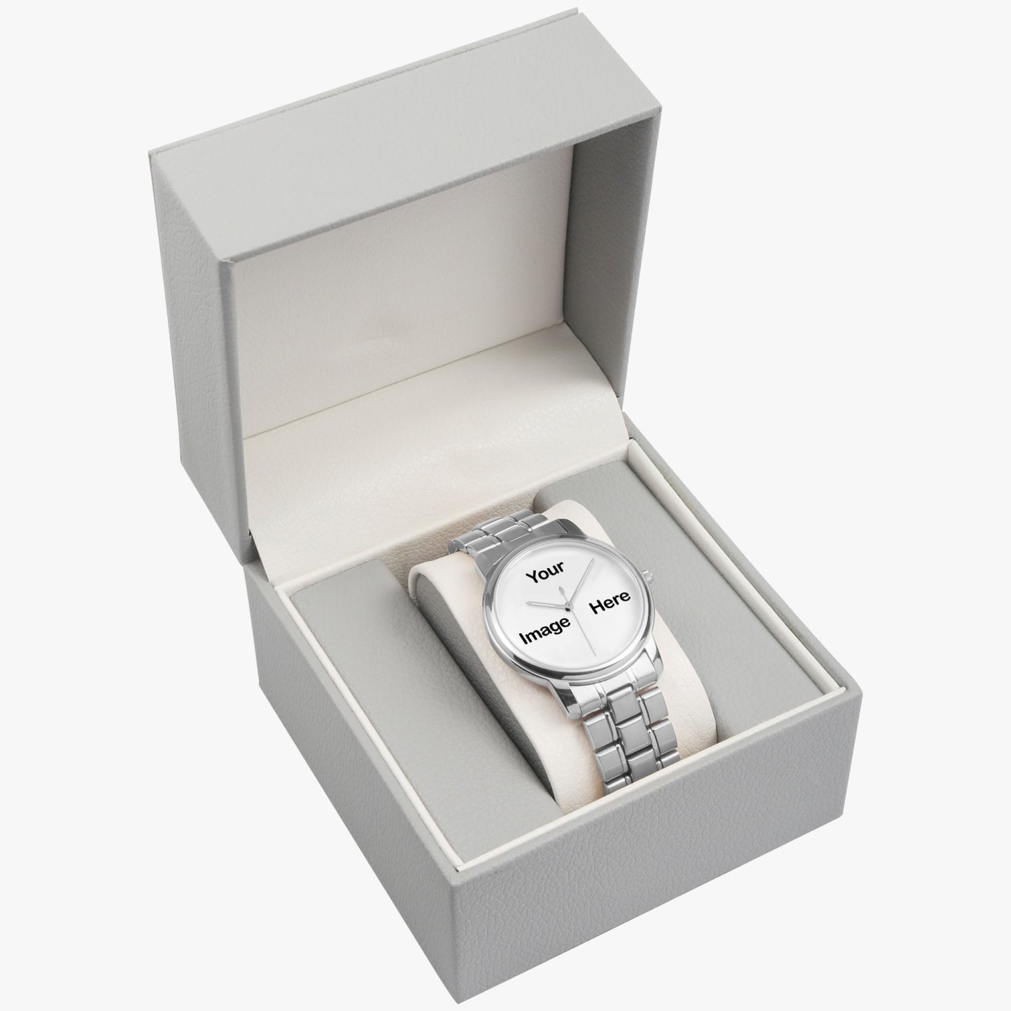 Personalized Photo Folding Clasp Type Stainless Steel Quartz Watch