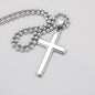 Luxury Cross Pendant Necklace with Military Style Ball Chain