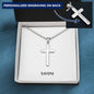 Luxury Cross Pendant Necklace with Military Style Ball Chain