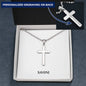 Luxury Cross Pendant Necklace with Military Style Ball Chain