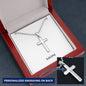 Luxury Cross Pendant Necklace with Military Style Ball Chain