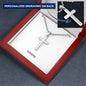 Luxury Cross Pendant Necklace with Military Style Ball Chain