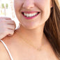 Luxury Real Gold And Diamonds Interlocked Hearts Necklace