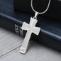 Luxury Double Engraved Cross Necklace - Snake Chain